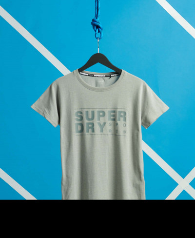 CORE SPORT GRAPHIC TEE - Grey Marl