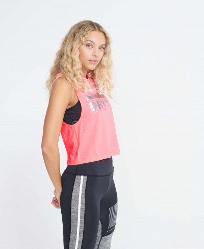 STREETSPORT CROP TANK - Phosphorescent Coral