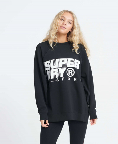 TRAINING GRAPHIC OVERSIZED CREW - Black