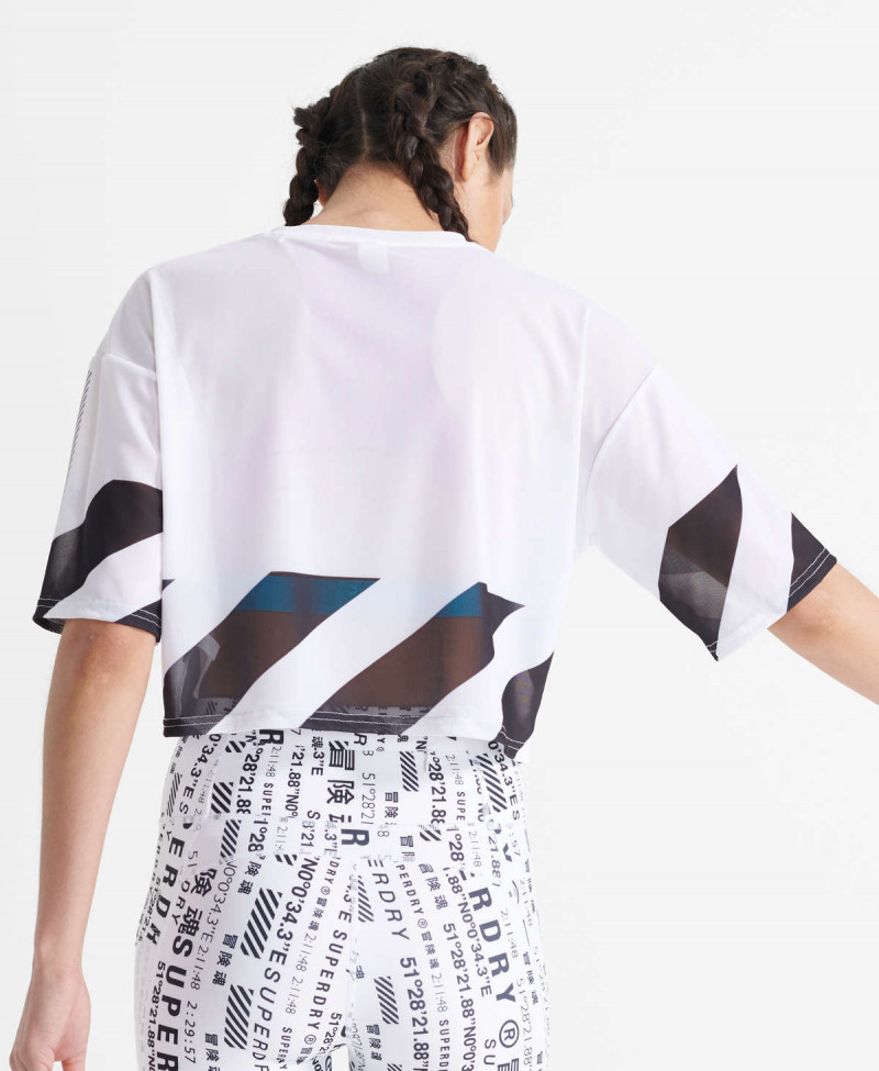 RUNNING MESH CROP TEE