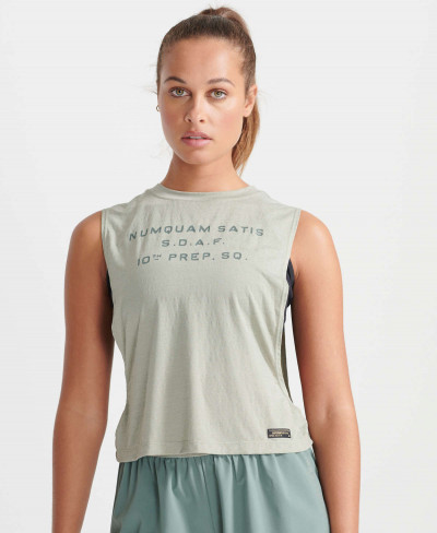 TRAINING BOOTCAMP CROP TANK - Seagrass