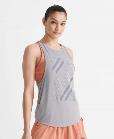 FLEX TWIST BACK TANK - Frost Grey