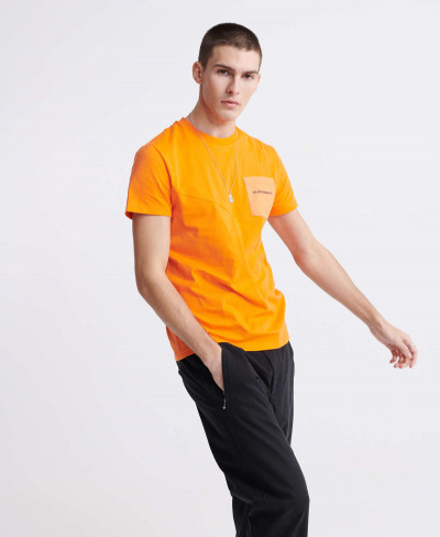 URBAN TECH NYLON PKT TEE - Orange