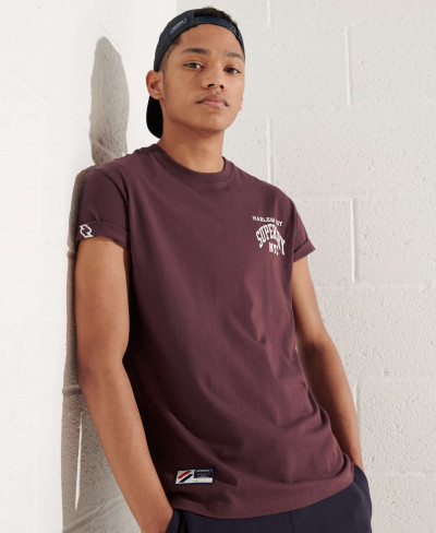 VARSITY ARCH MINI TEE - Dark Charcoal Marl