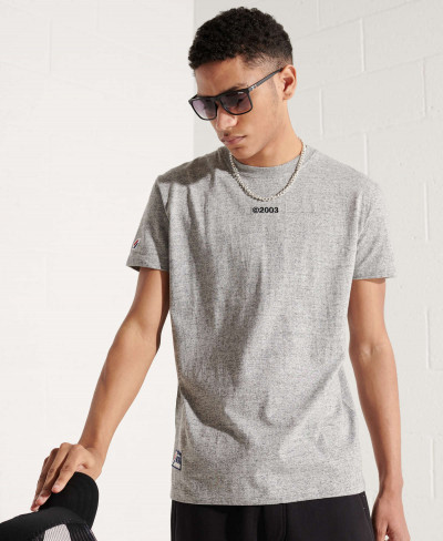 CORPORATE LOGO TEE - Grey Slub Grindle