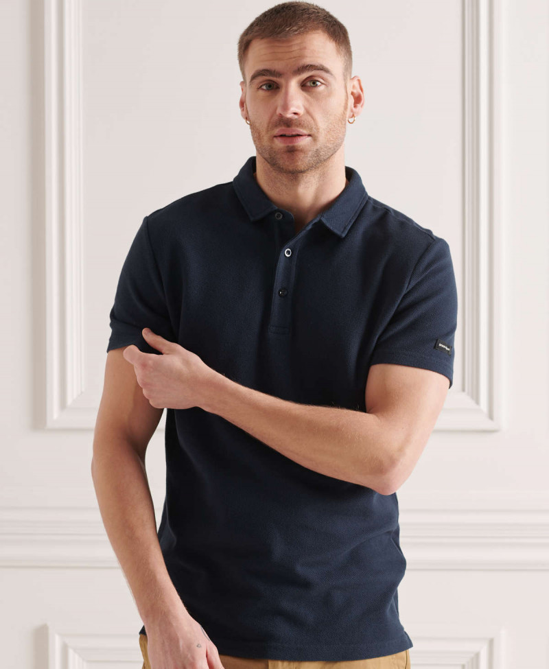 TEXTURED JERSEY POLO