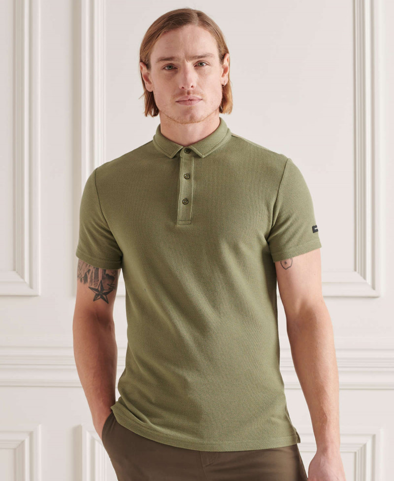 TEXTURED JERSEY POLO