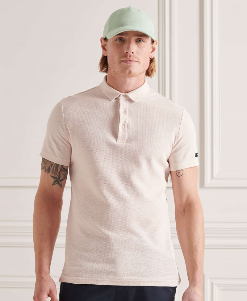 TEXTURED JERSEY POLO