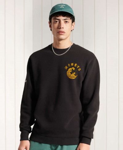 BOHO ROCK CREW NECK SWEAT - Black Out