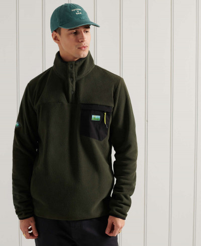 B TRAIL POLAR FLEECE POP OVER - Surplus Goods Olive