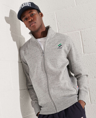 SPORTSTYLE ESSENTIAL TRACK TOP - Grey Slub Grindle