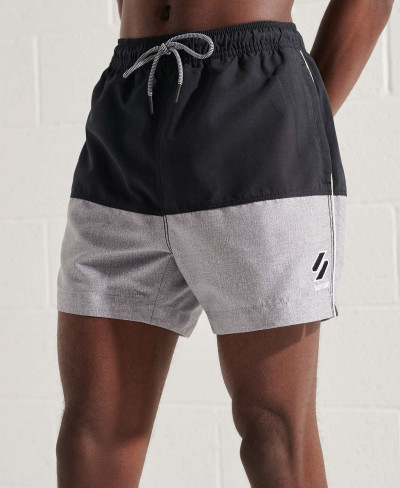 TRI SERIES SWIM SHORT - Black/Grey Marl