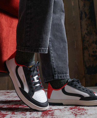 BASKET LUX LOW TRAINER - White/Black/Red