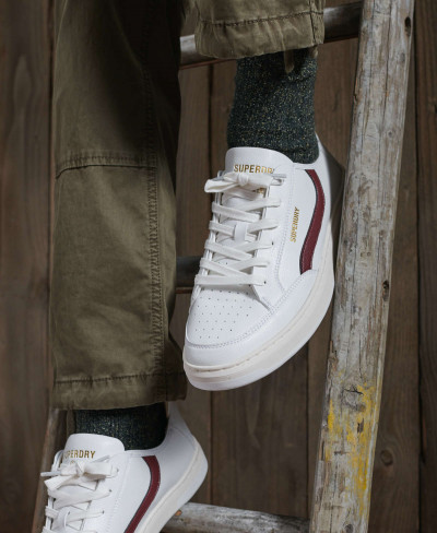 BASKET LUX LOW TRAINER - Optic/Oxblood